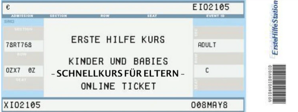 12.07. Stadtteilzentrum/Pfefferwerk, Fehrbelliner Str.92, Galerieraum, 10119 Berlin / Baby and child quick course - 6pm-9pm / Single ticket