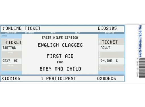22.07. - Friedländer-Schule, Boxhagener Str. 106, 10245 Berlin 5:30pm - 09:30pm - / Baby + Child First Aid (couple ticket)