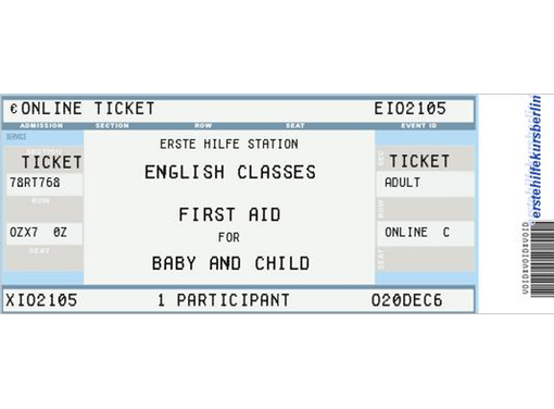 15.02.2025 - SprengelHaus, Sprengelstr. 15, 13353 Berlin 01:00pm - 05:00pm / Baby + Child First Aid (1 Ticket)